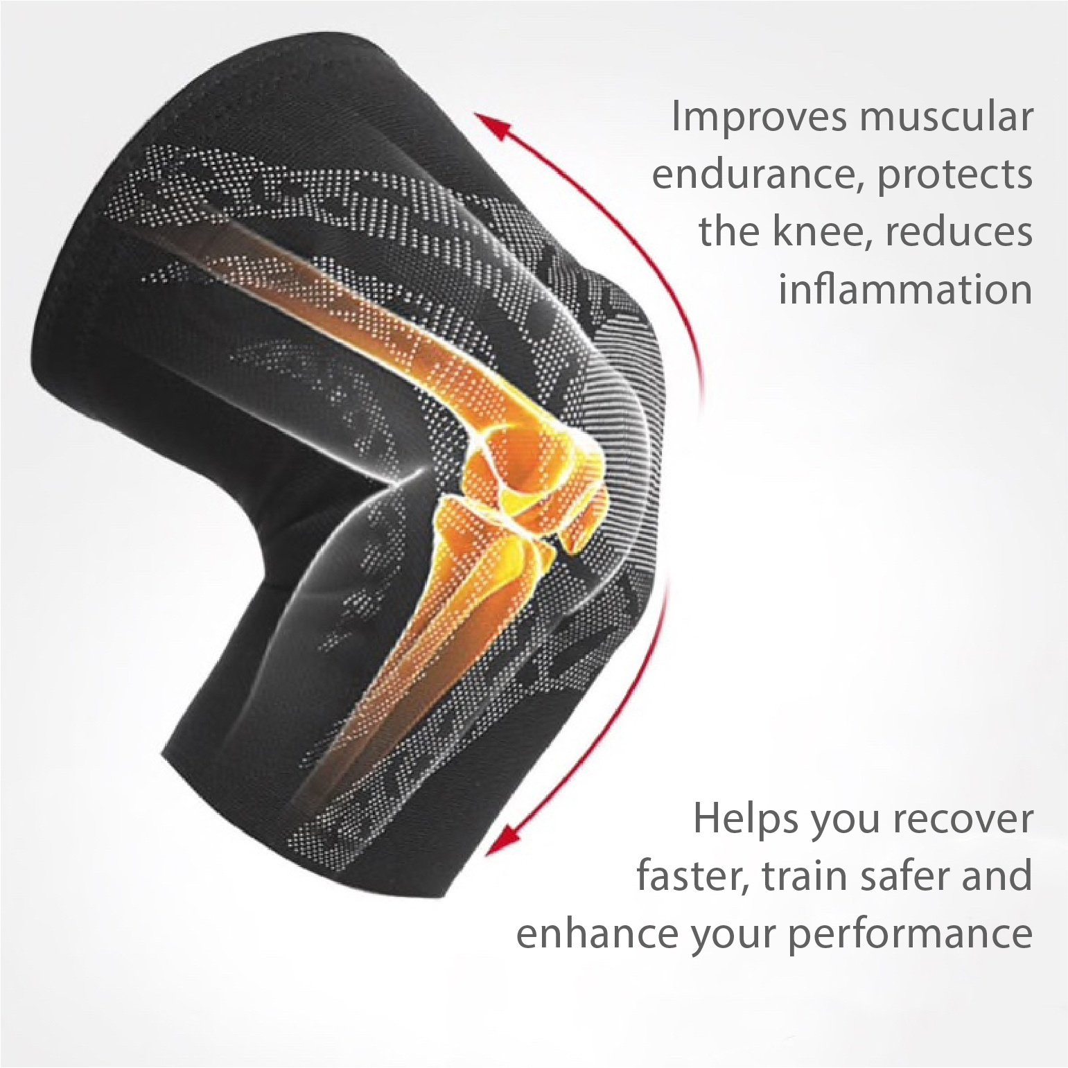 Genouillère de compression avec rembourrage en silicone – Image 5