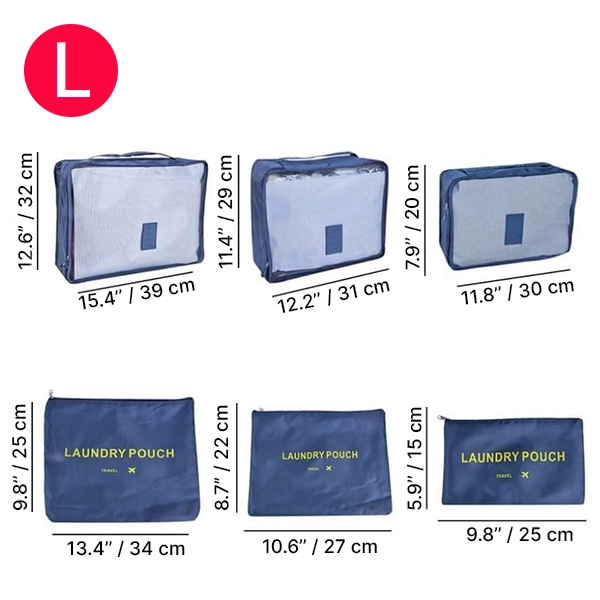 6pcs Sacs D’Organisation de Valise Cubes D’Emballage – Image 6