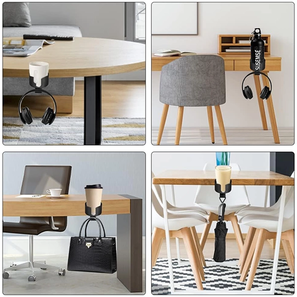 Porte-gobelet De Bureau Avec Crochet pour Casque D’écoute – Image 5