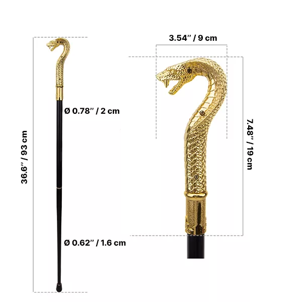 Canne Poignée Serpent Canne Décorative – Image 7