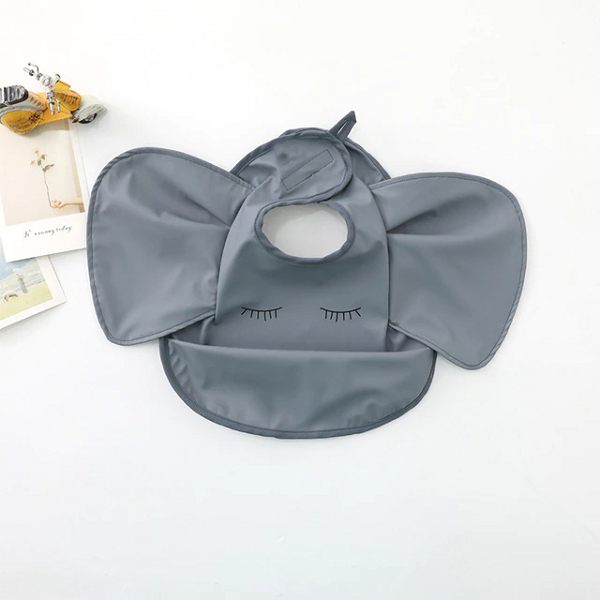 Bavoirs Imperméables Pour Bébés Avec Poche Pour Collecter Les Restes De Nourriture – Image 2