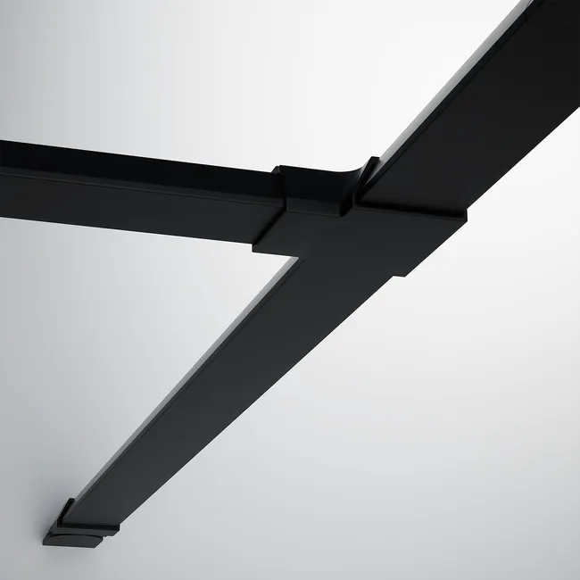 Paroi de douche à l'italienne verre rainuré, l.88 cm, Ep.8 mm noir – Image 2